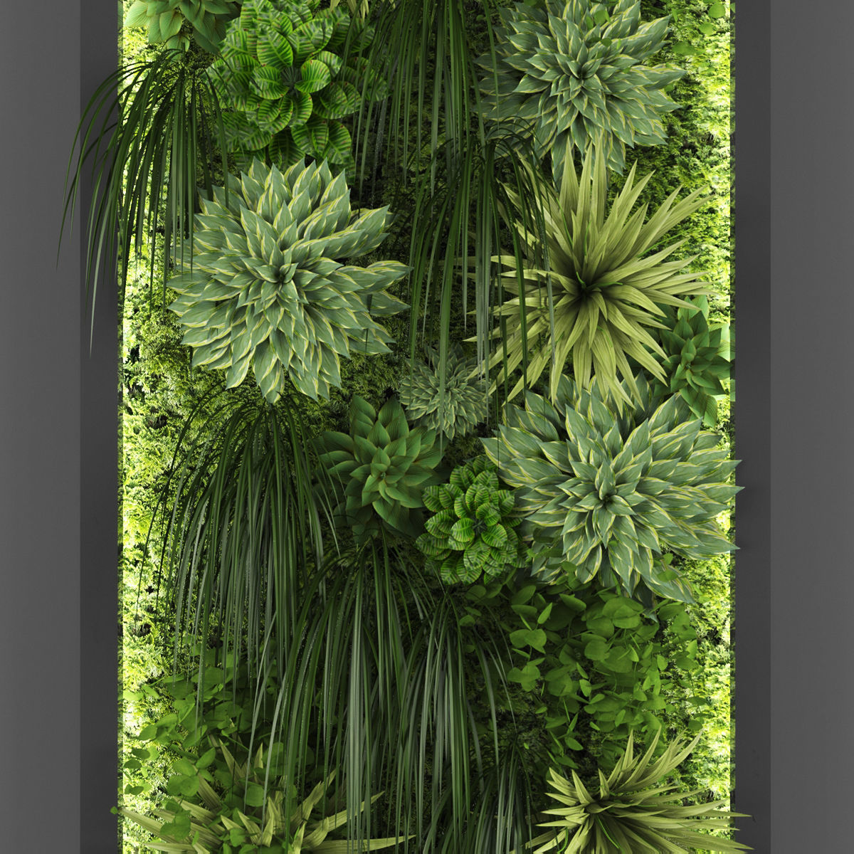 Vertical garden 95 Low-poly 3D model_1