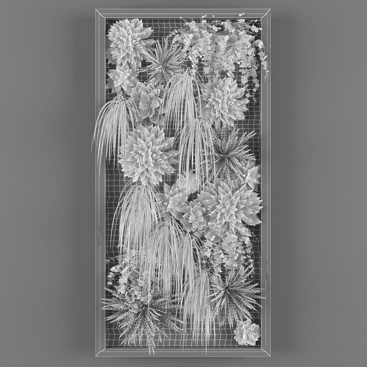 Vertical garden 95 Low-poly 3D model_2