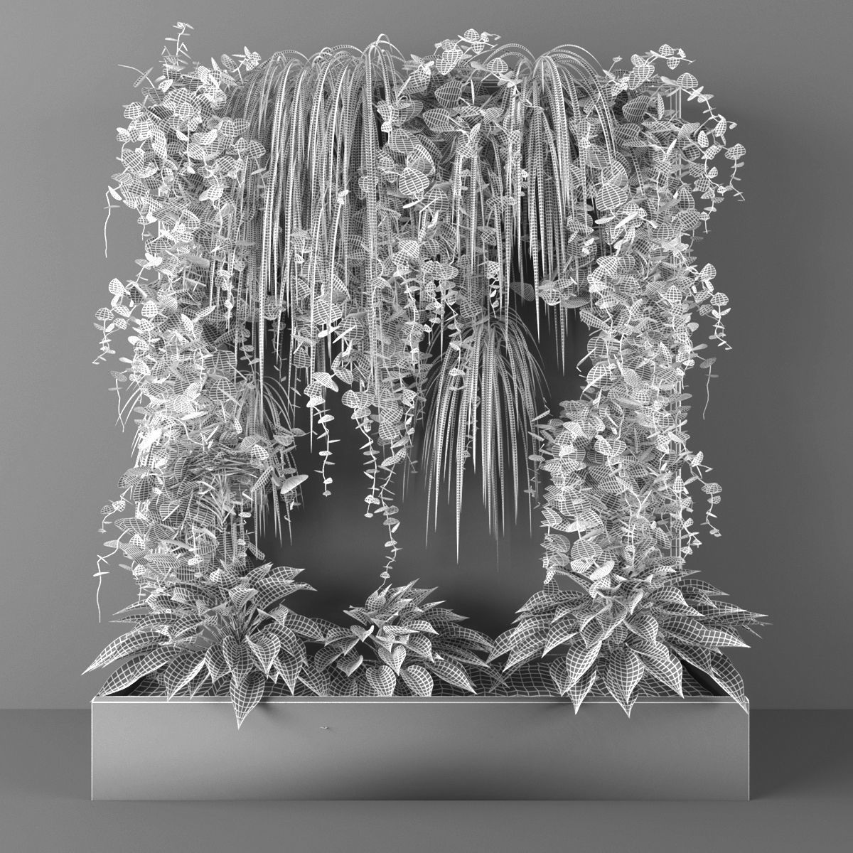 Vertical garden 96 Low-poly 3D model_2