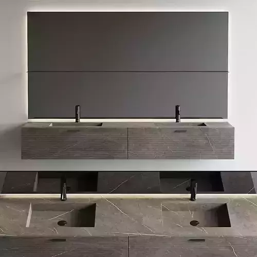 Inbani Grate 03 Vanity Unit Set 3 3D model
