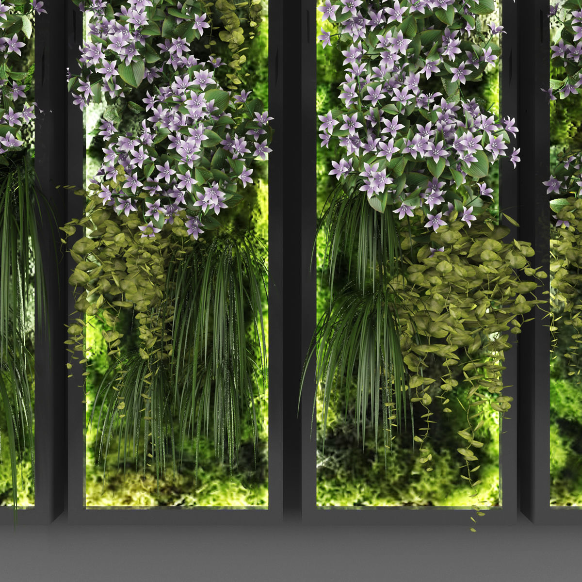 Vertical garden 97 Low-poly 3D model_1