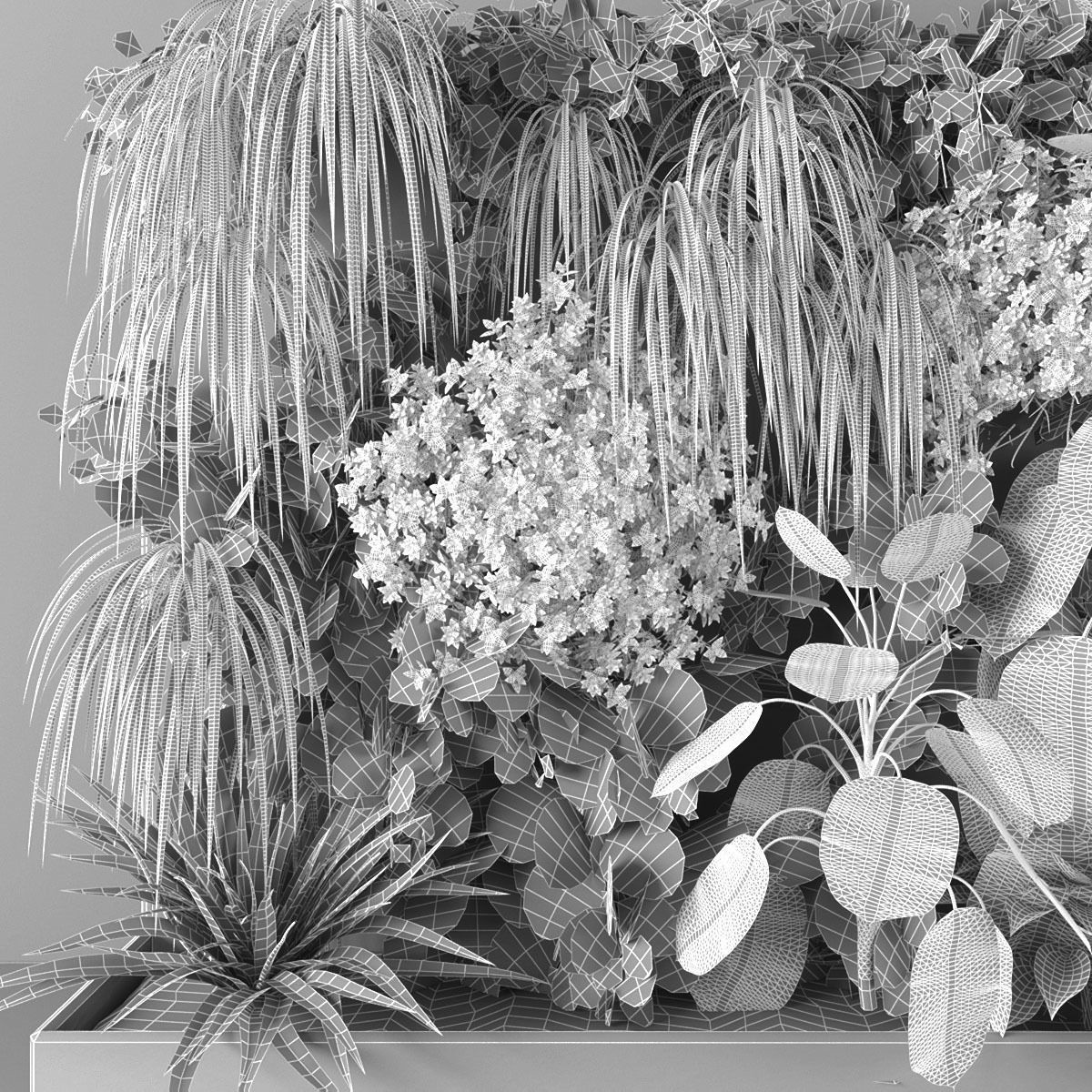 Vertical garden 98 Low-poly 3D model_2