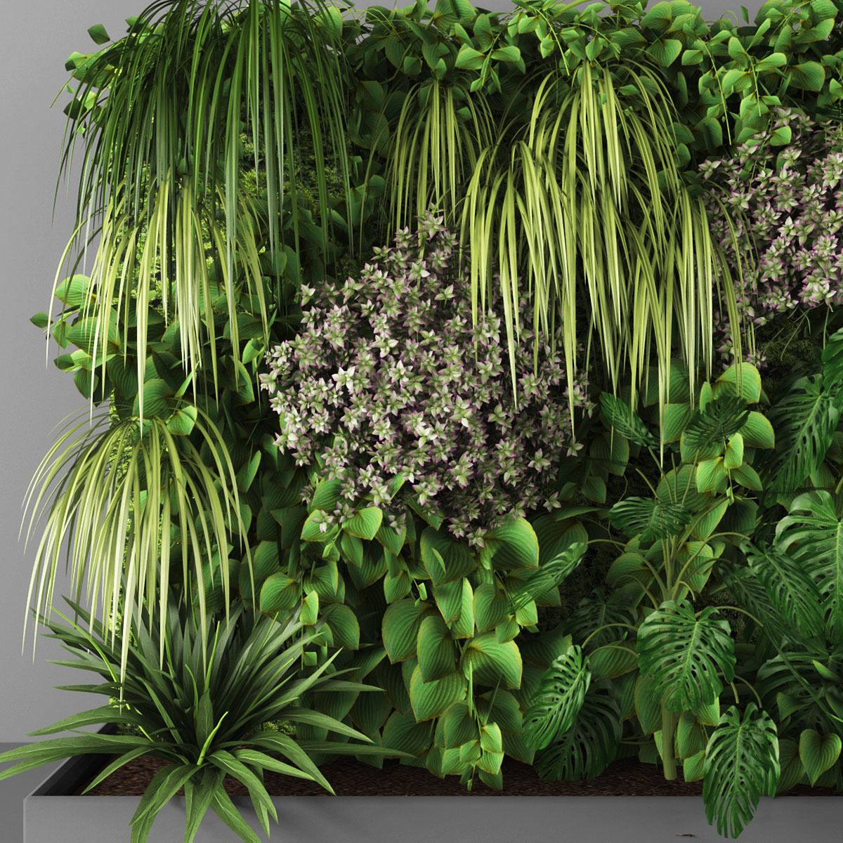 Vertical garden 98 Low-poly 3D model_1