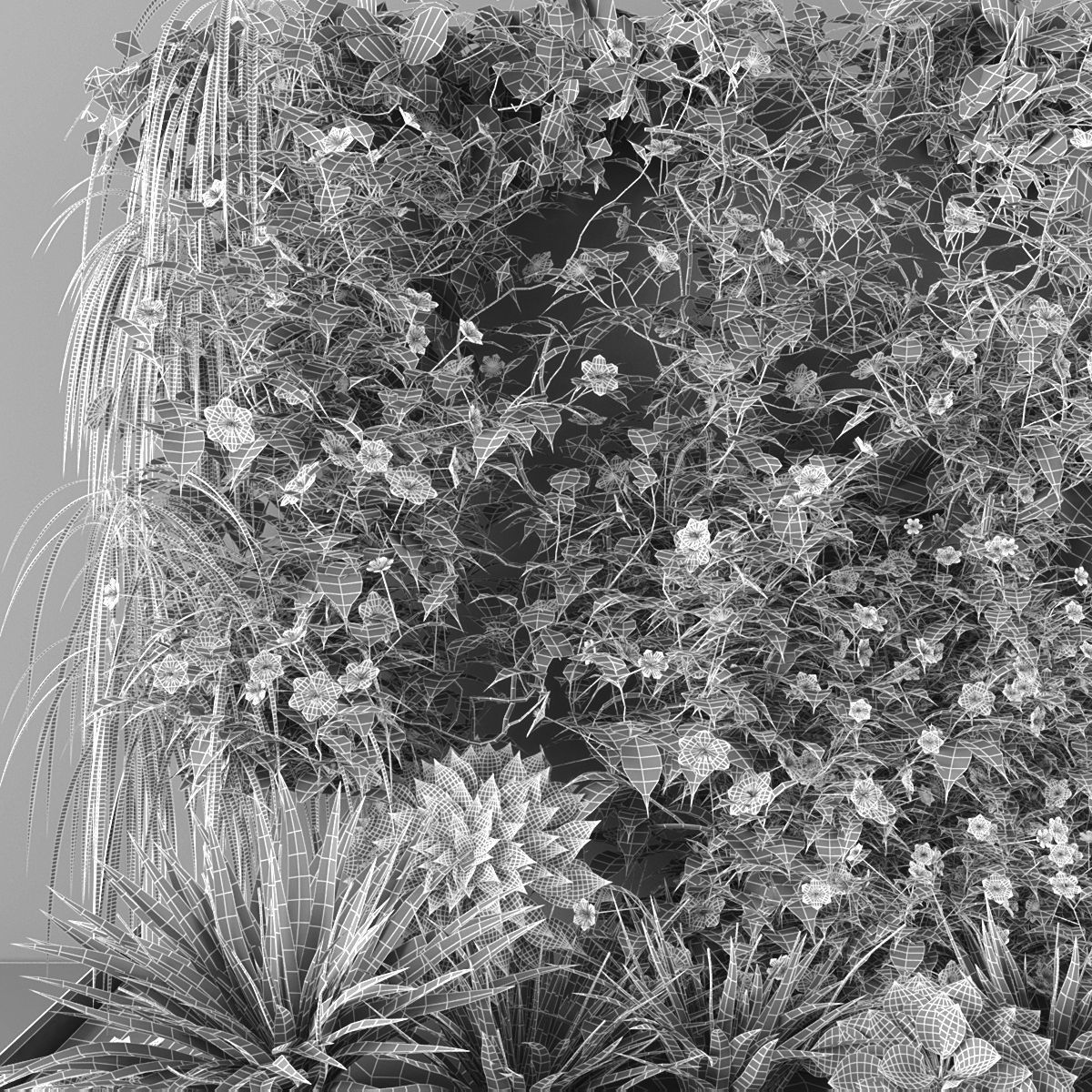 Vertical garden 99 Low-poly 3D model_2