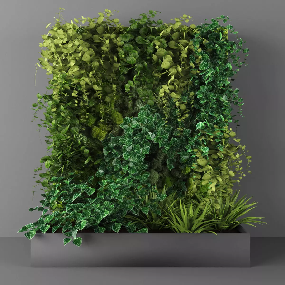 Vertical garden 100 Low-poly 3D model_0