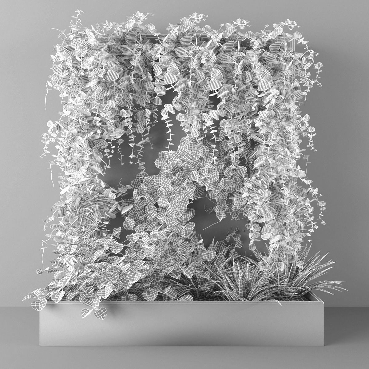 Vertical garden 100 Low-poly 3D model_2