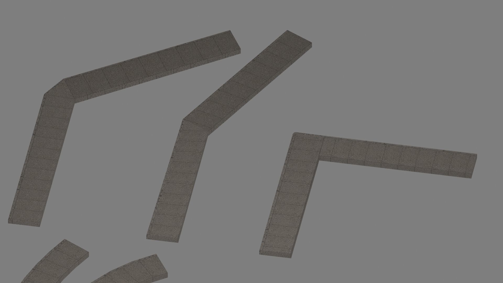 Lowpoly Modular PBR Pavements Low-poly 3D model_30