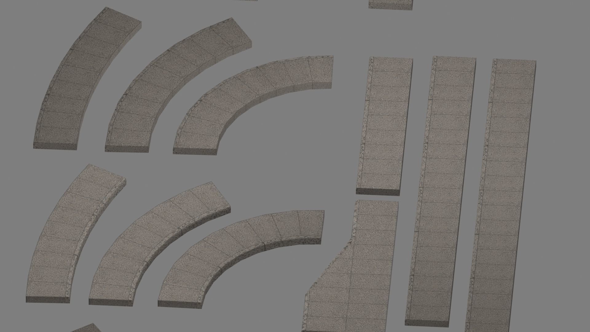 Lowpoly Modular PBR Pavements Low-poly 3D model_17