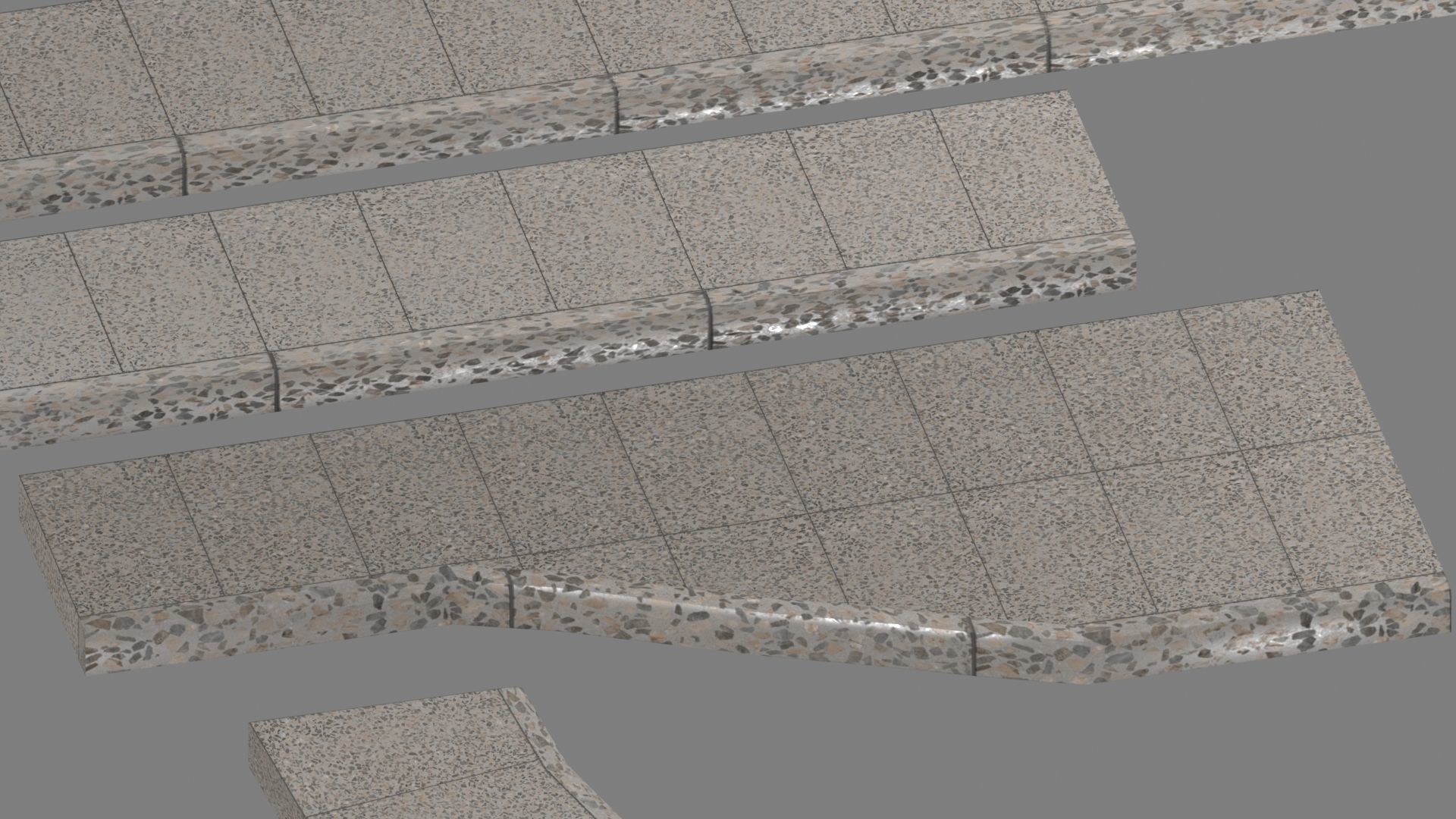 Lowpoly Modular PBR Pavements Low-poly 3D model_20