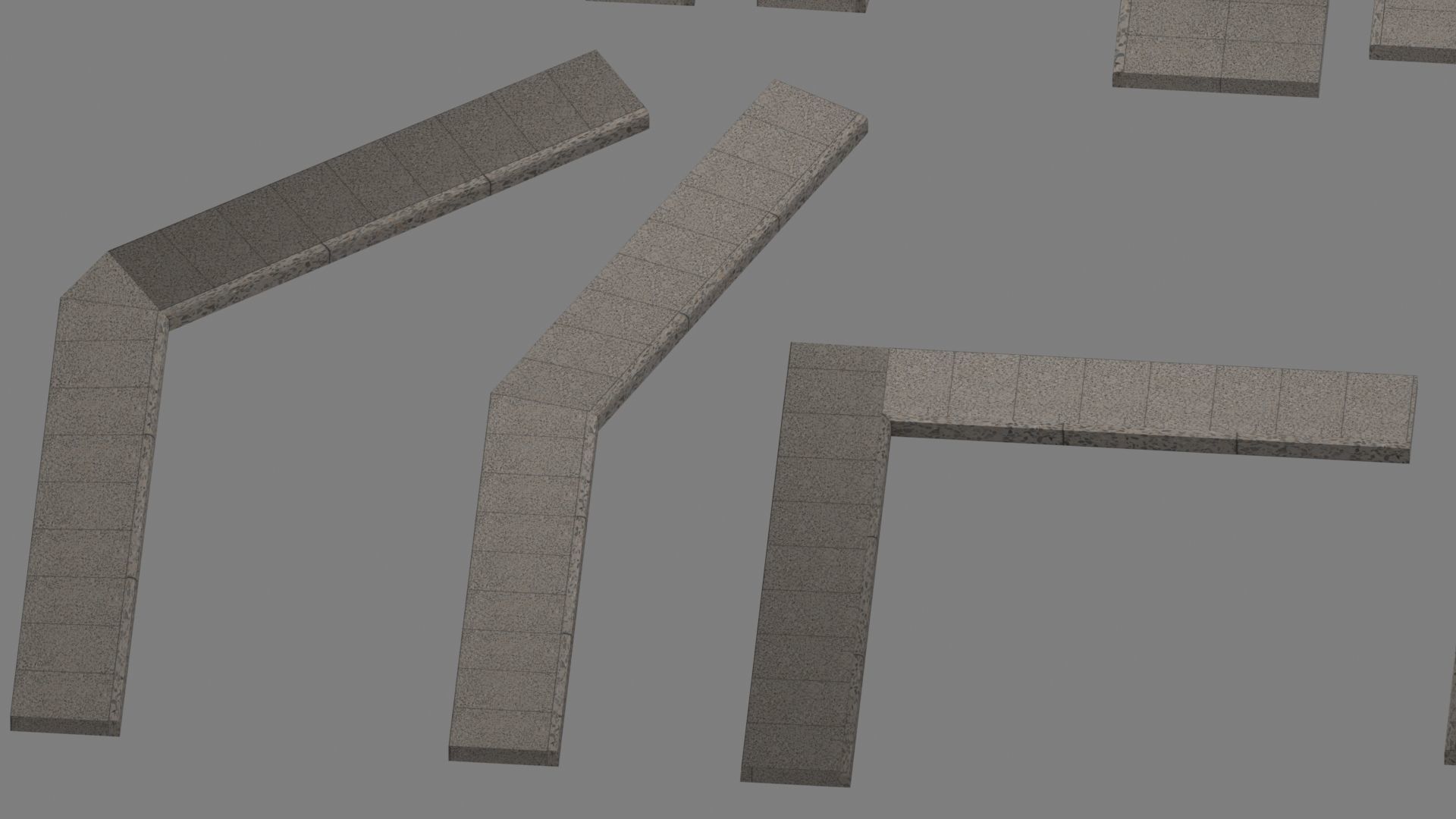 Lowpoly Modular PBR Pavements Low-poly 3D model_31