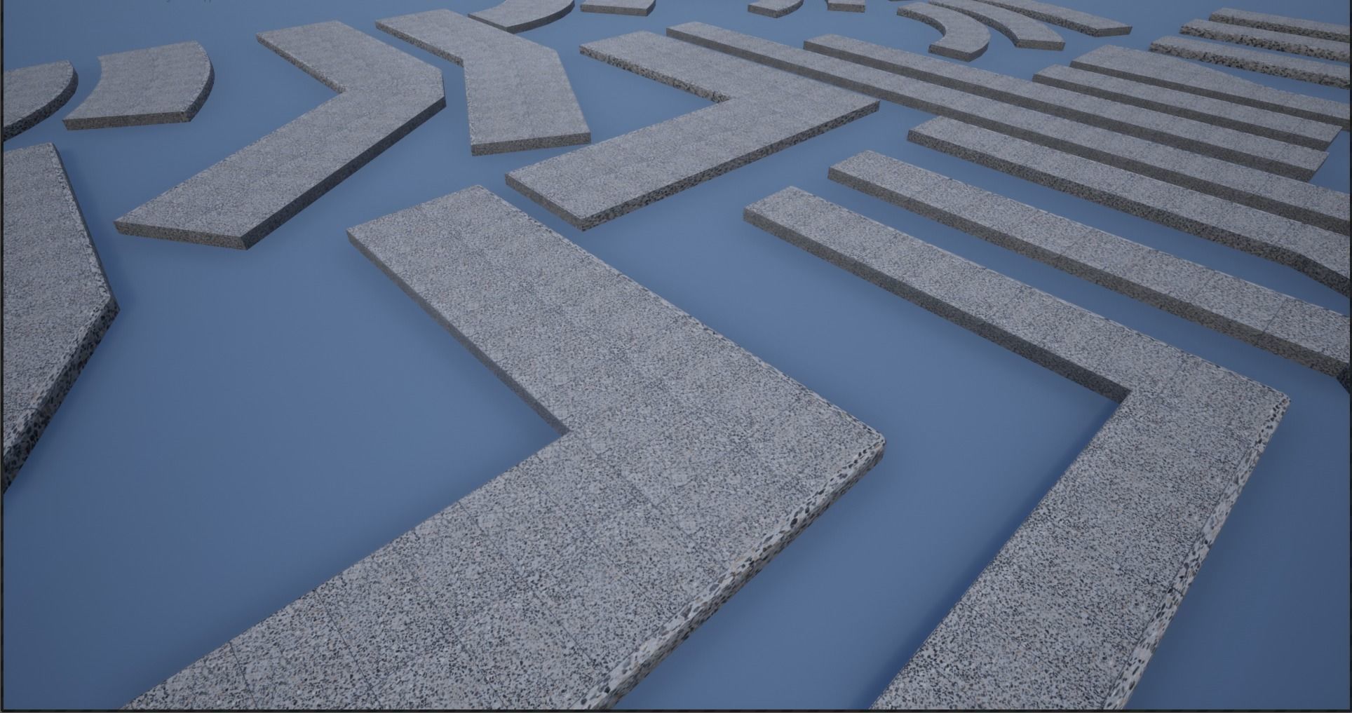 Lowpoly Modular PBR Pavements Low-poly 3D model_12