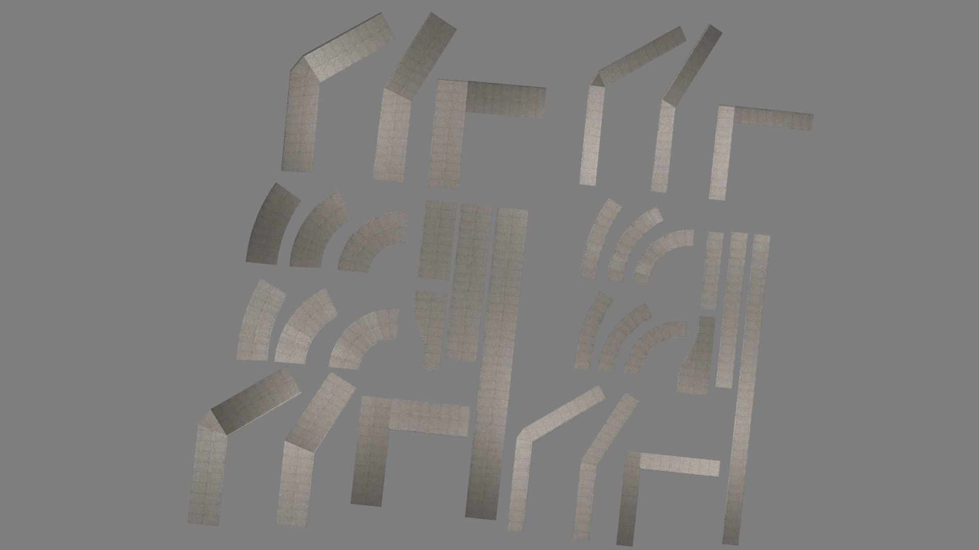 Lowpoly Modular PBR Pavements Low-poly 3D model_16