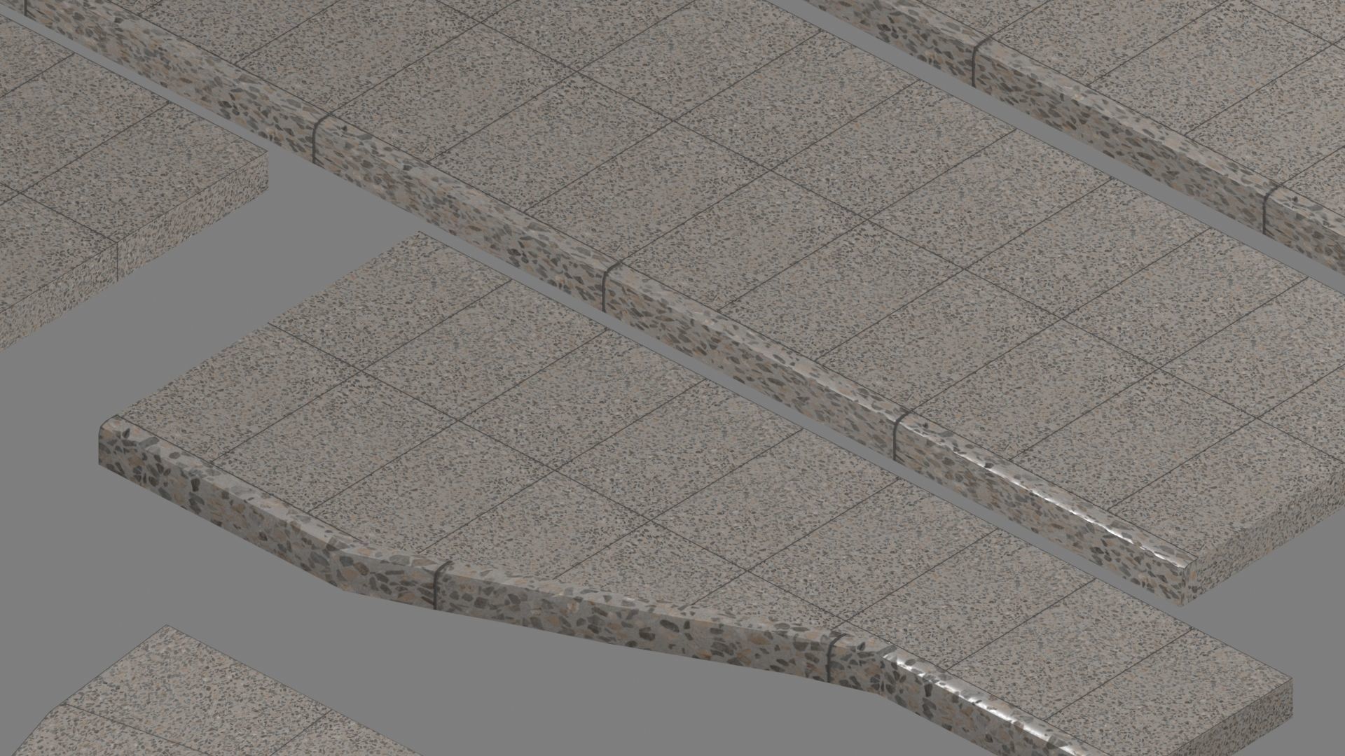 Lowpoly Modular PBR Pavements Low-poly 3D model_22