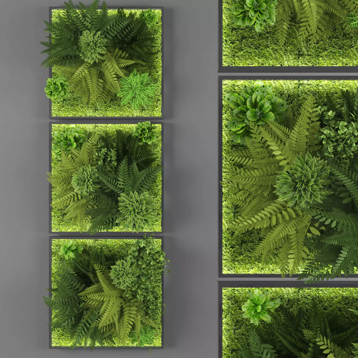 Vertical garden 103 Low-poly 3D model_0