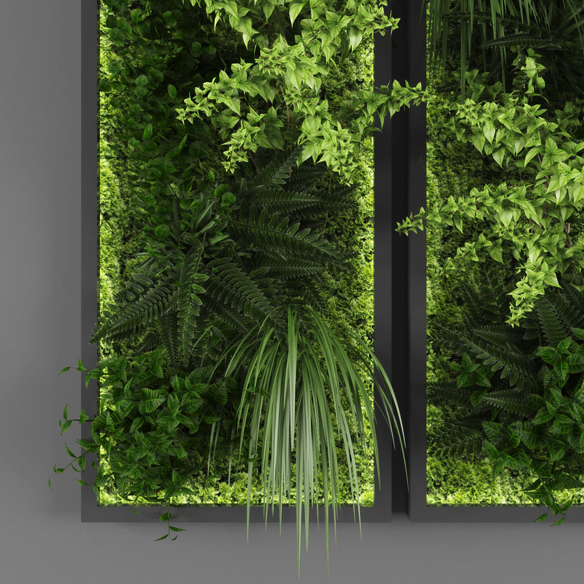 Vertical garden 106 Low-poly 3D model_1