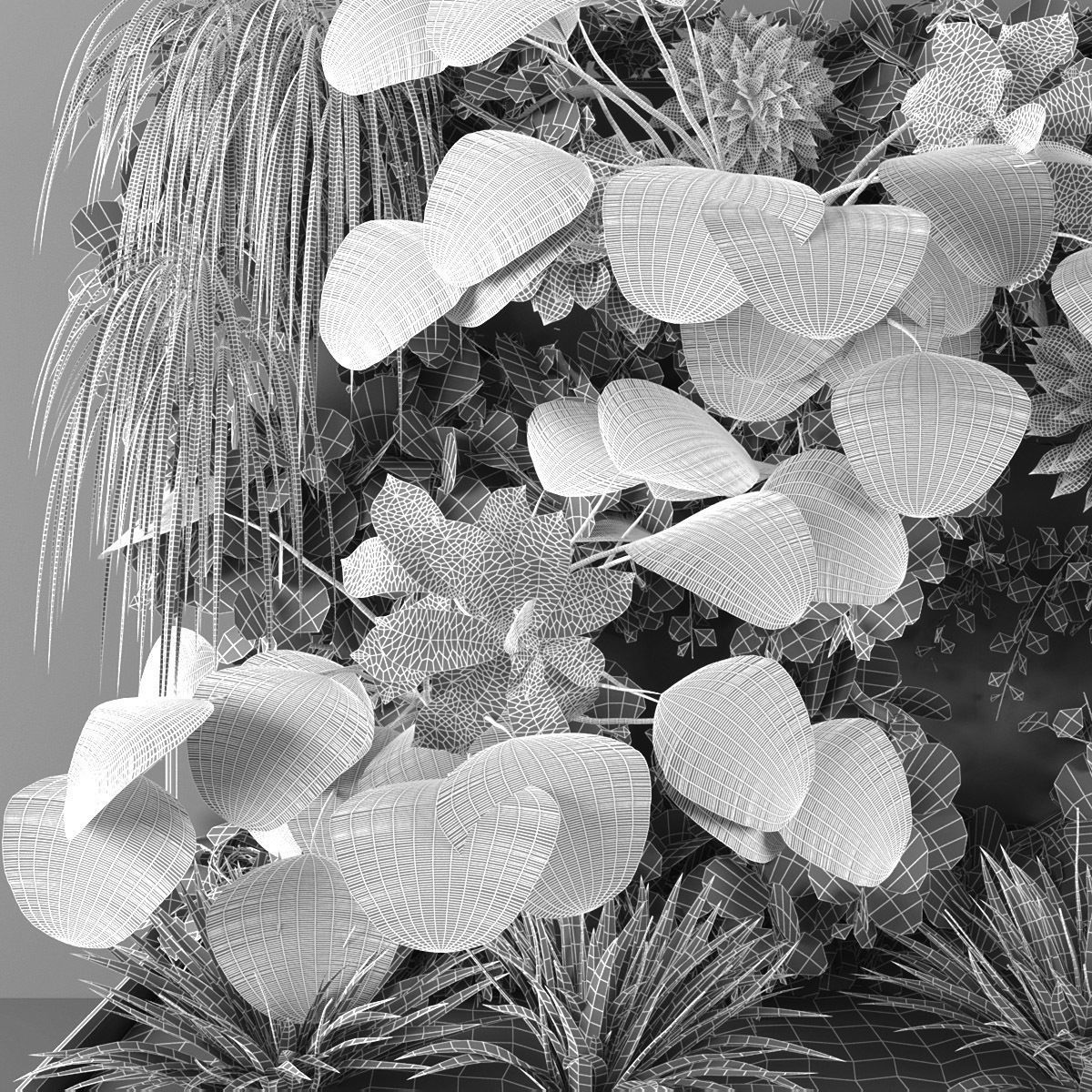 Vertical garden 107 Low-poly 3D model_2