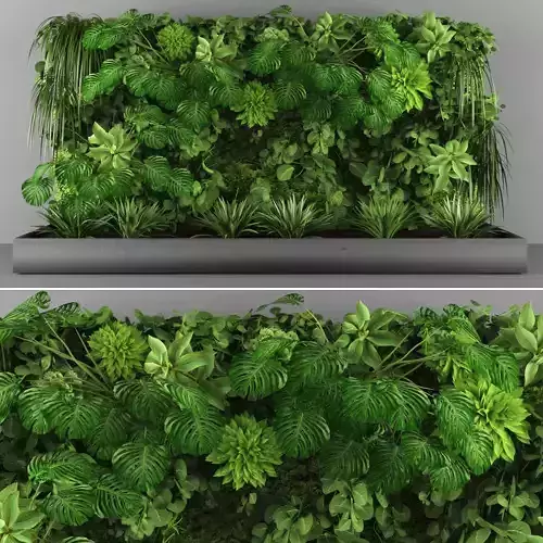 Vertical garden 107 Low-poly 3D model