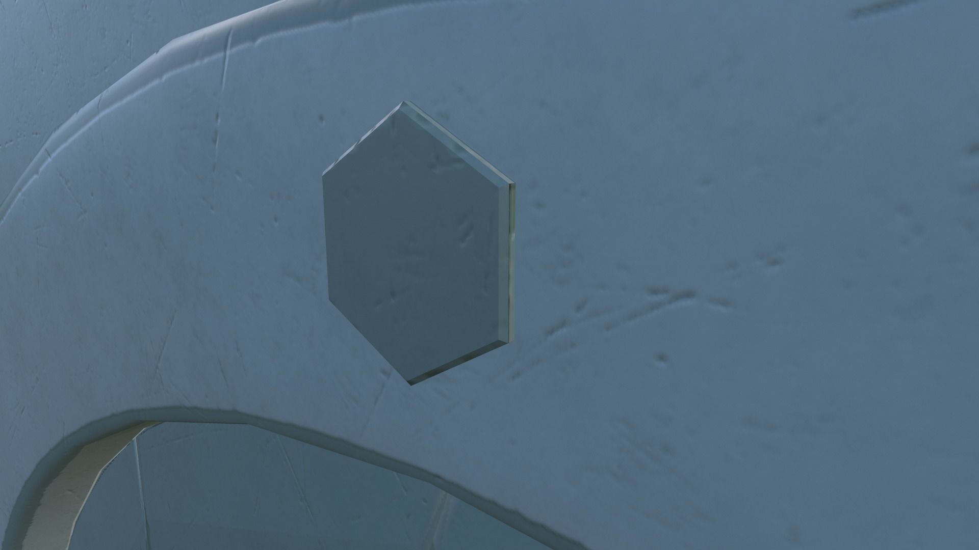 Sci-Fi Air-went Low-poly 3D model_2