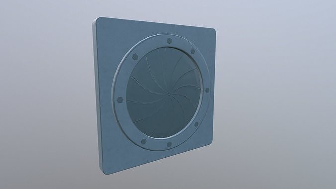 Sci-Fi Air-went Low-poly 3D model