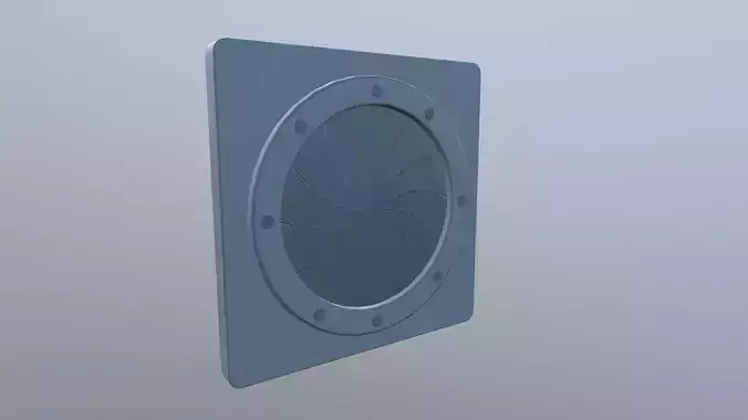 Sci-Fi Air-went Low-poly 3D model