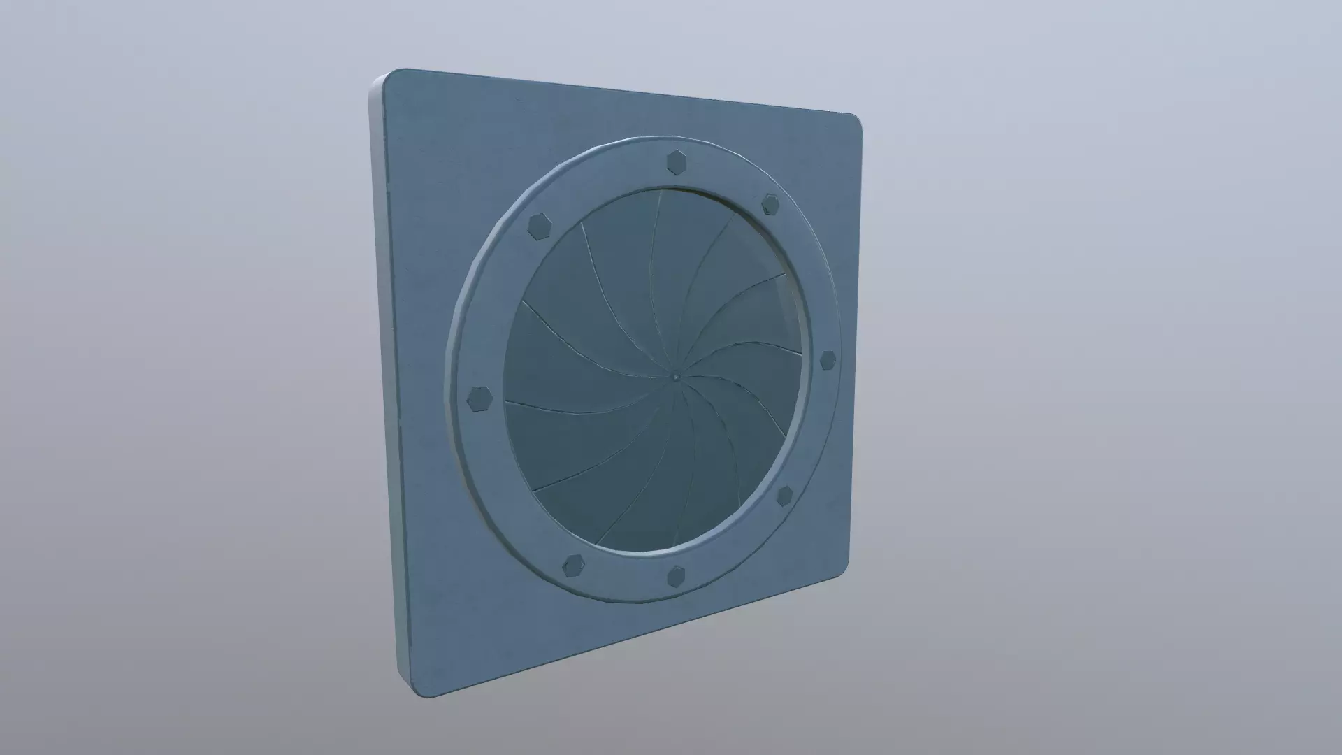 Sci-Fi Air-went Low-poly 3D model_0