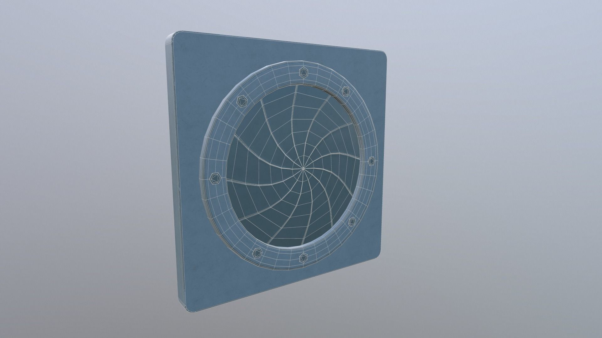 Sci-Fi Air-went Low-poly 3D model_1