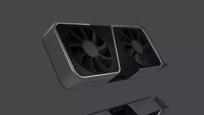 Nvidia Geforce RTX 3070 Founders Edition Low-poly 3D model