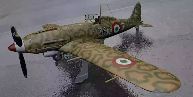 Macchi Mc-205 Veltro 3D model