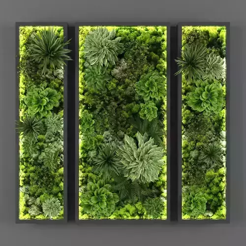 Vertical garden 108 Low-poly 3D model