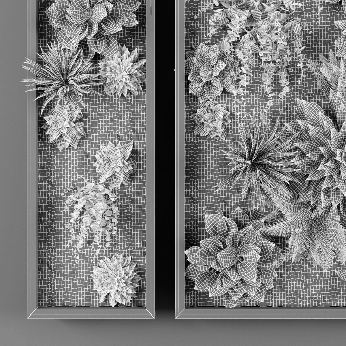 Vertical garden 108 Low-poly 3D model_2