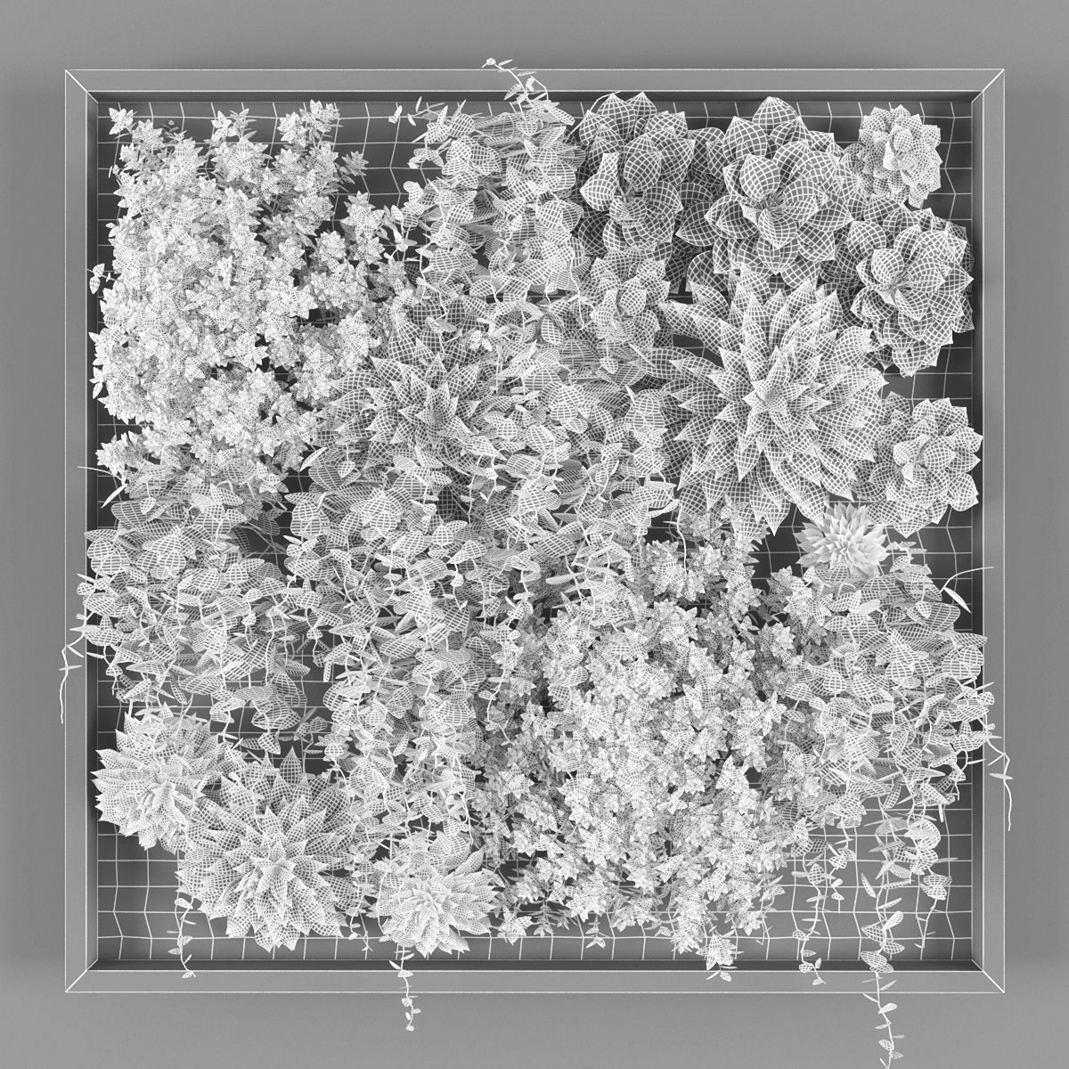 Vertical garden 109 Low-poly 3D model_2