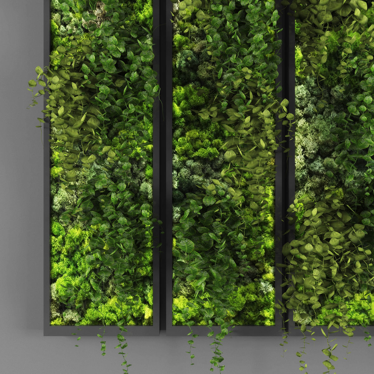 Vertical garden 110 Low-poly 3D model_1