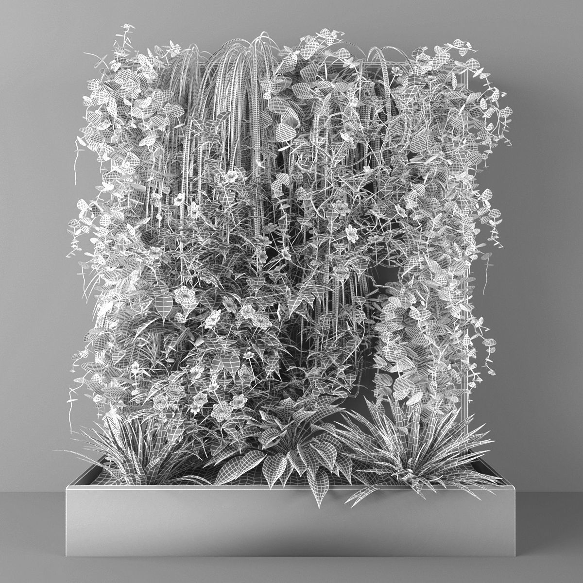 Vertical garden 111 Low-poly 3D model_2
