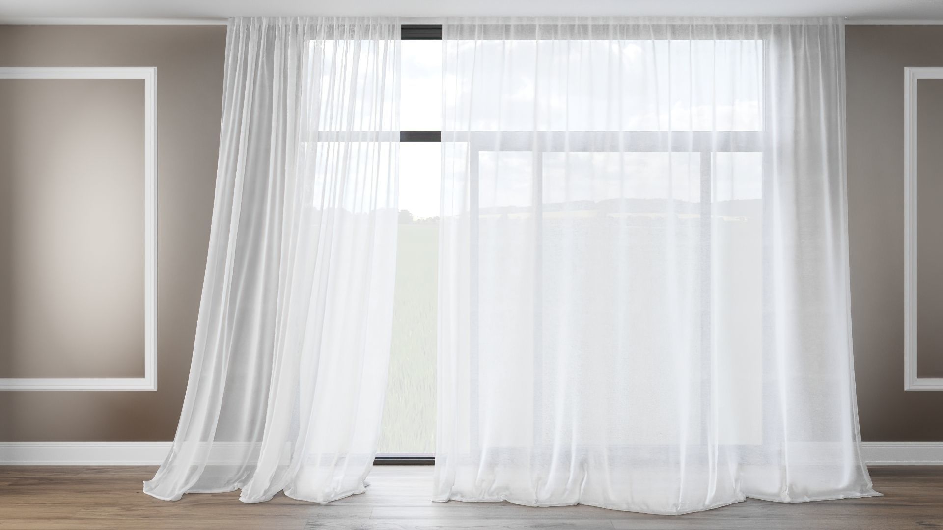 Wind Animated Curtain 3D model_5