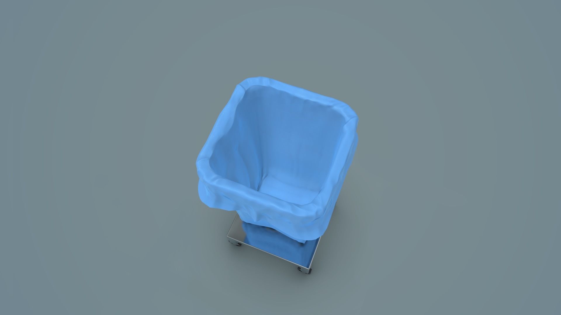 Waste Bin Low-poly 3D model_3