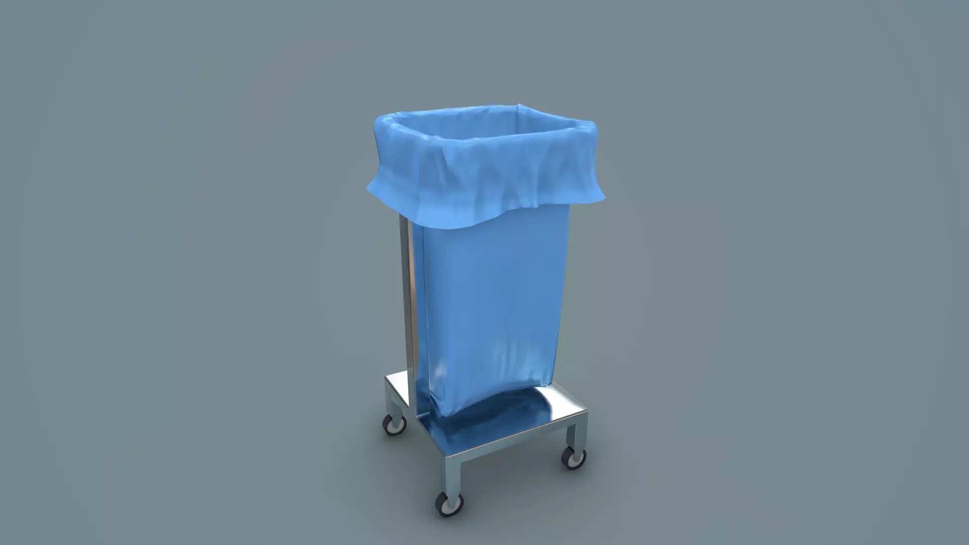 Waste Bin Low-poly 3D model_0