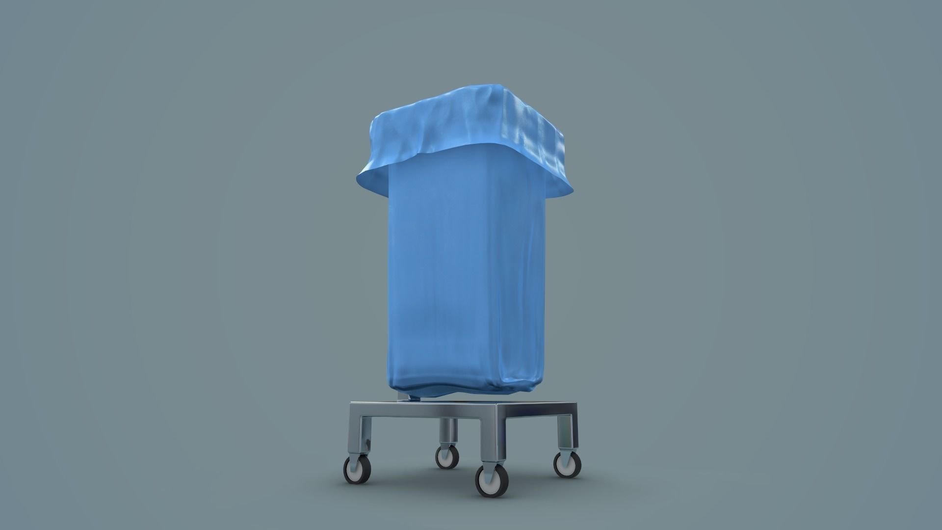 Waste Bin Low-poly 3D model_2
