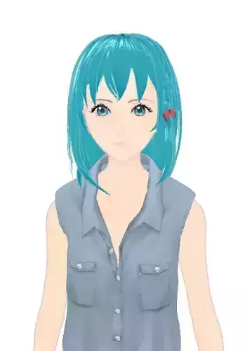 Unity Humanoid Model Anime010 Free 3D model