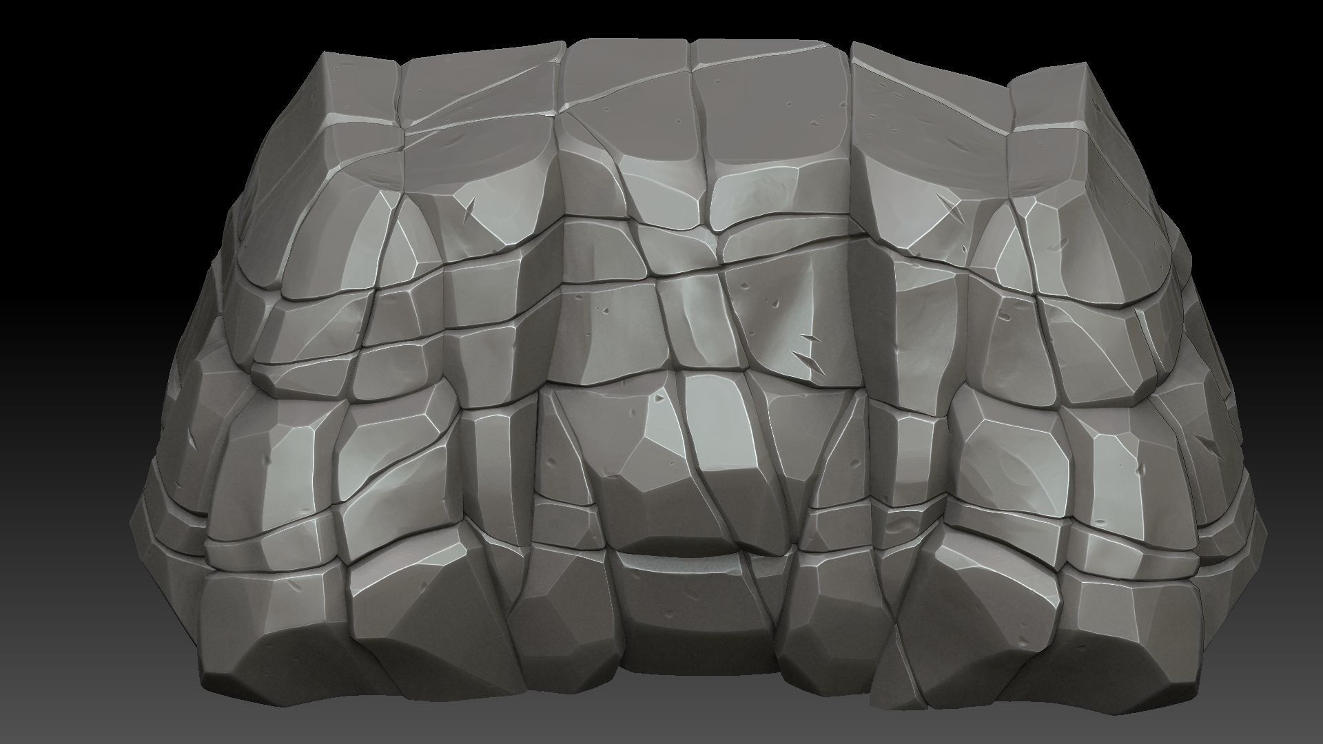 Stylized stone 3D model_3