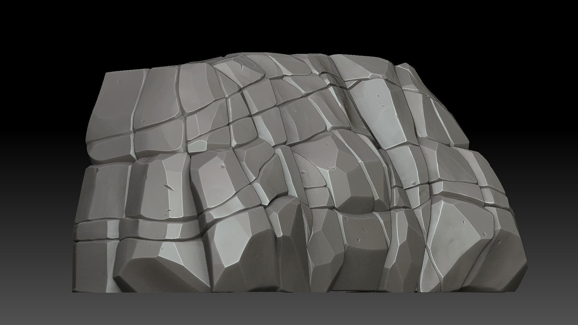 Stylized stone 3D model_2