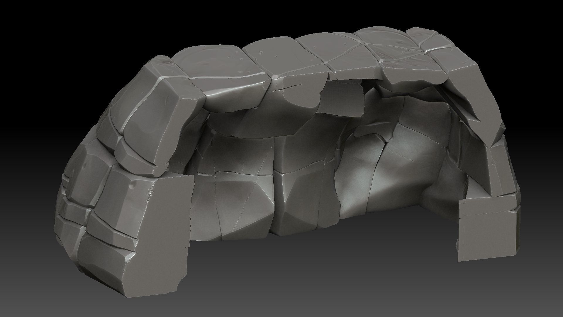 Stylized stone 3D model_5