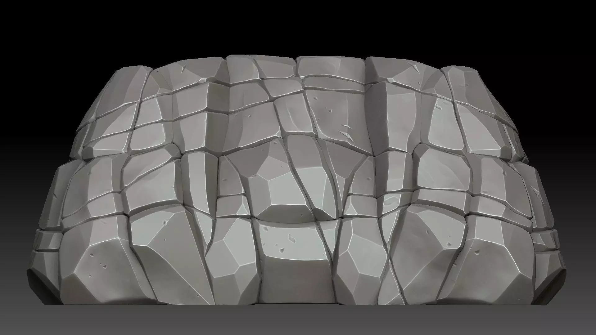 Stylized stone 3D model_0
