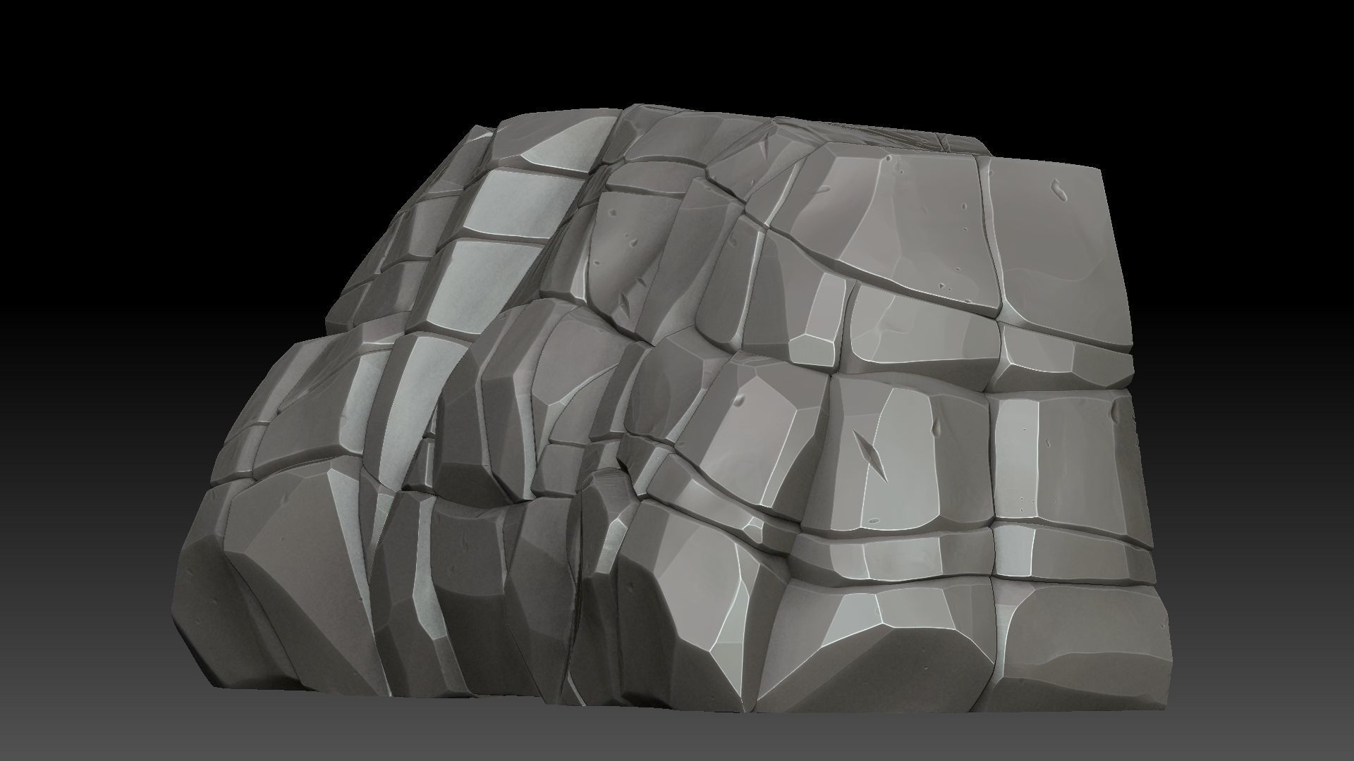 Stylized stone 3D model_1