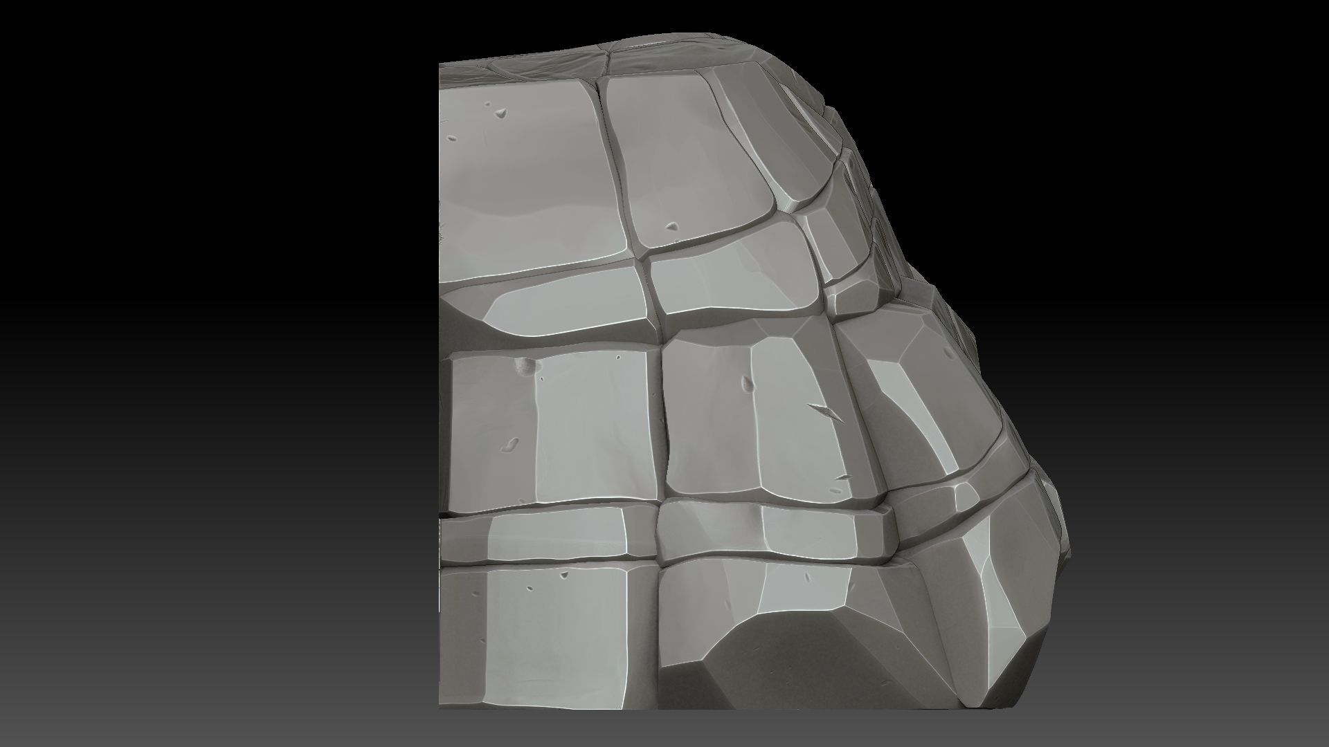 Stylized stone 3D model_4