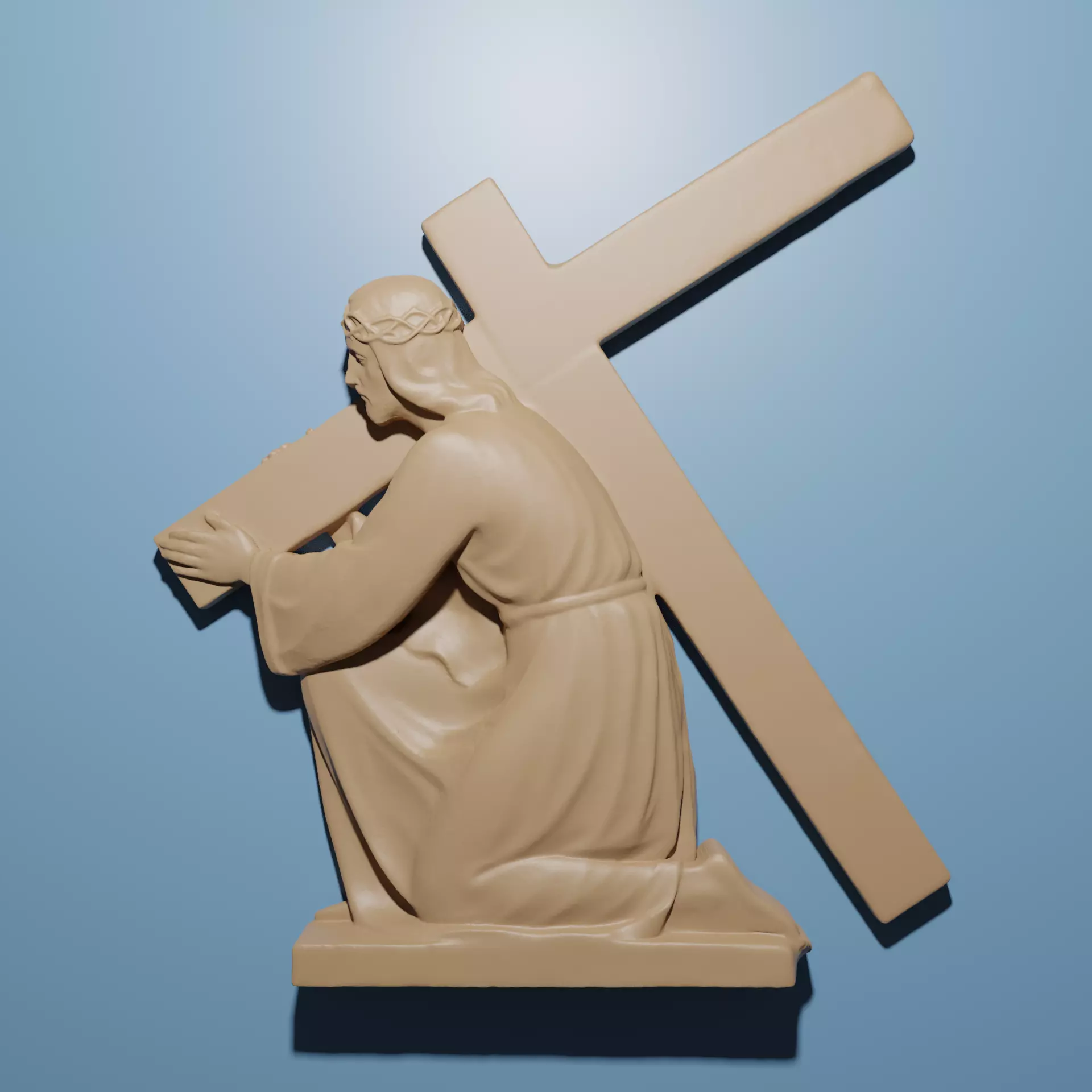 Cross and Jesus 3D STL Model for CNC Router 3D print model