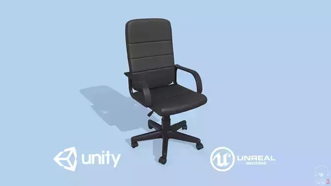 Game Ready Office Chair Low-poly 3D model