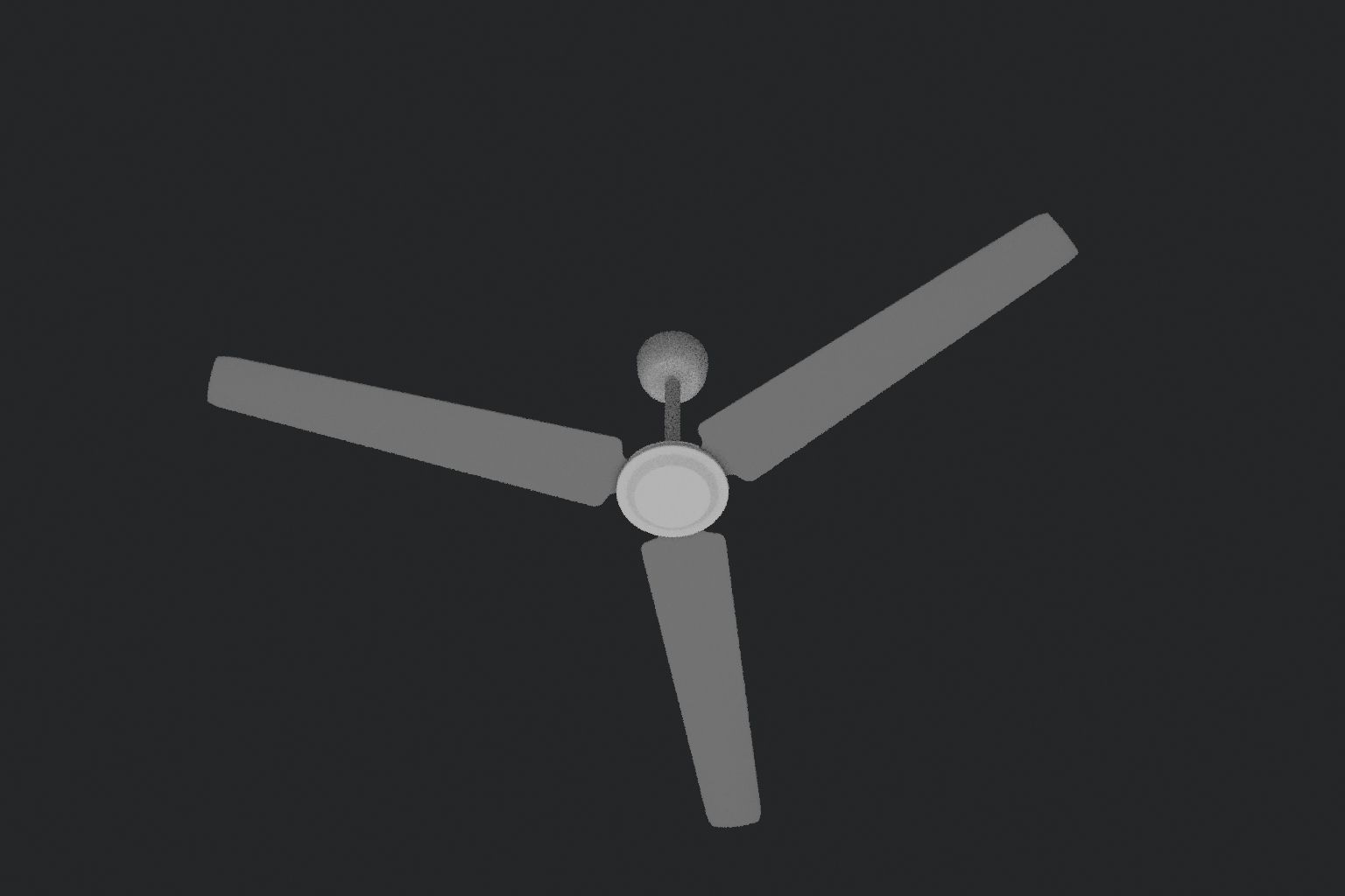 Fan Model ceiling Low-poly 3D model_3