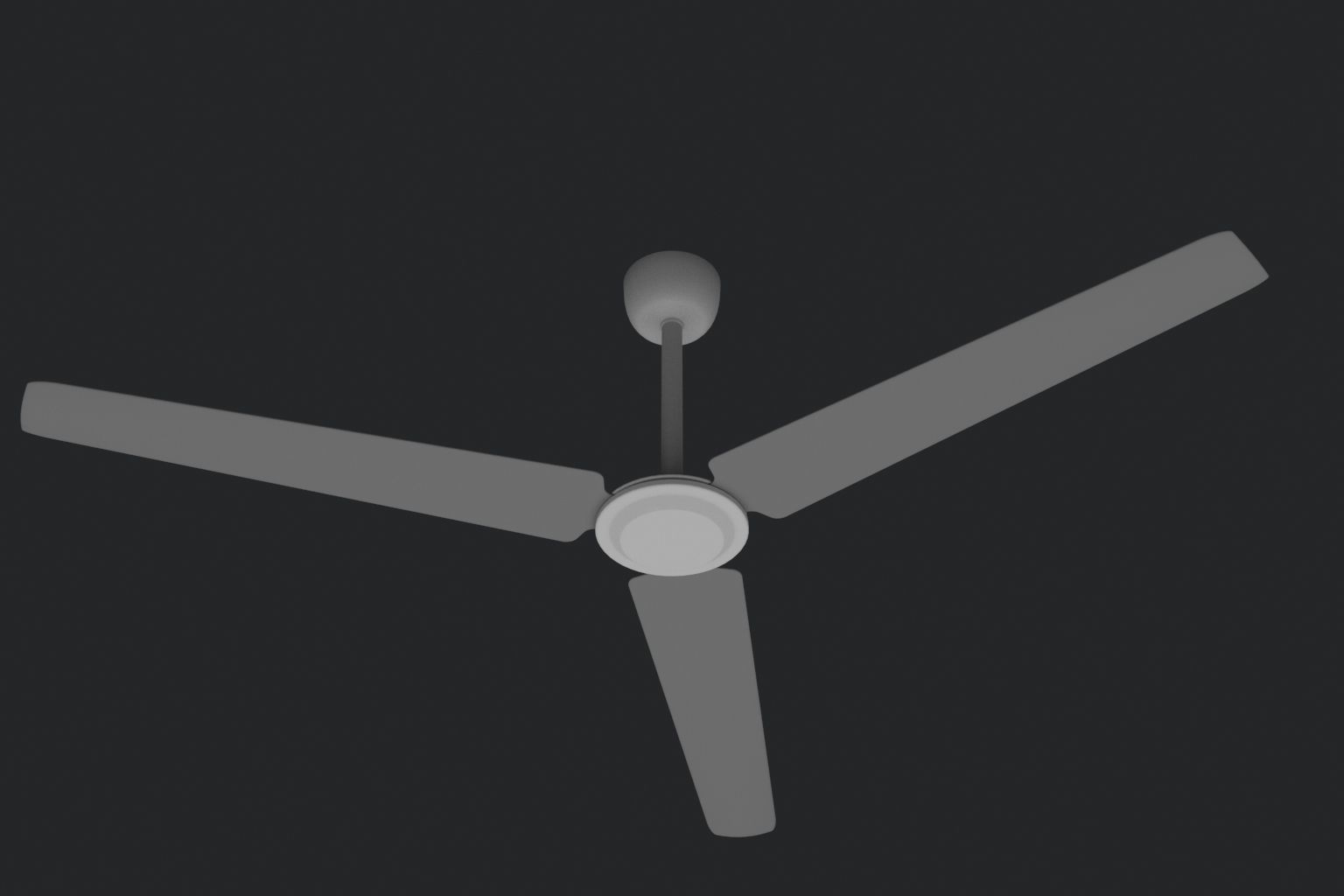 Fan Model ceiling Low-poly 3D model_4