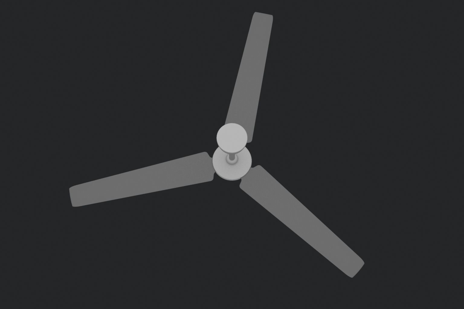 Fan Model ceiling Low-poly 3D model_2