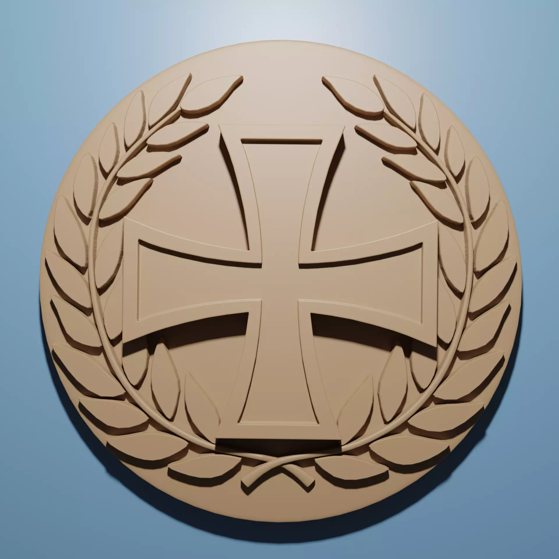 Olive Branch Cross 3D STL Model for CNC Router 3D print model